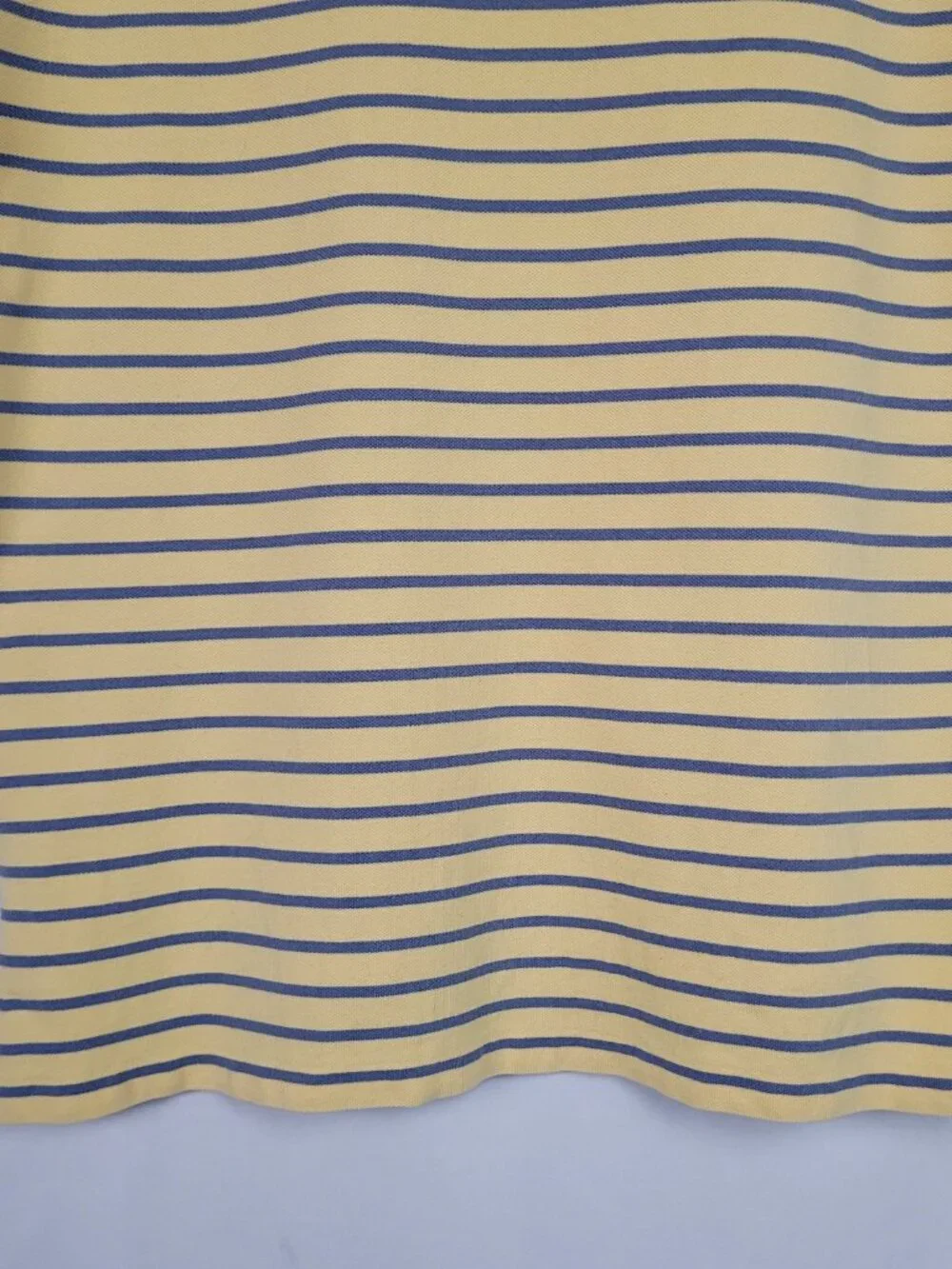 Polo Ralph Lauren Polo Shirt Men's M Yellow Blue Stripe Cotton Pony Logo Preppy